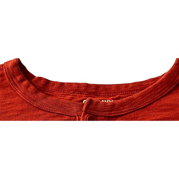 OLD NAVY SOFT WASHED LONG SLEEVE POLO SHIRT, MENS, XL, DARK/BURNT ORANGE - Picture 2 of 11
